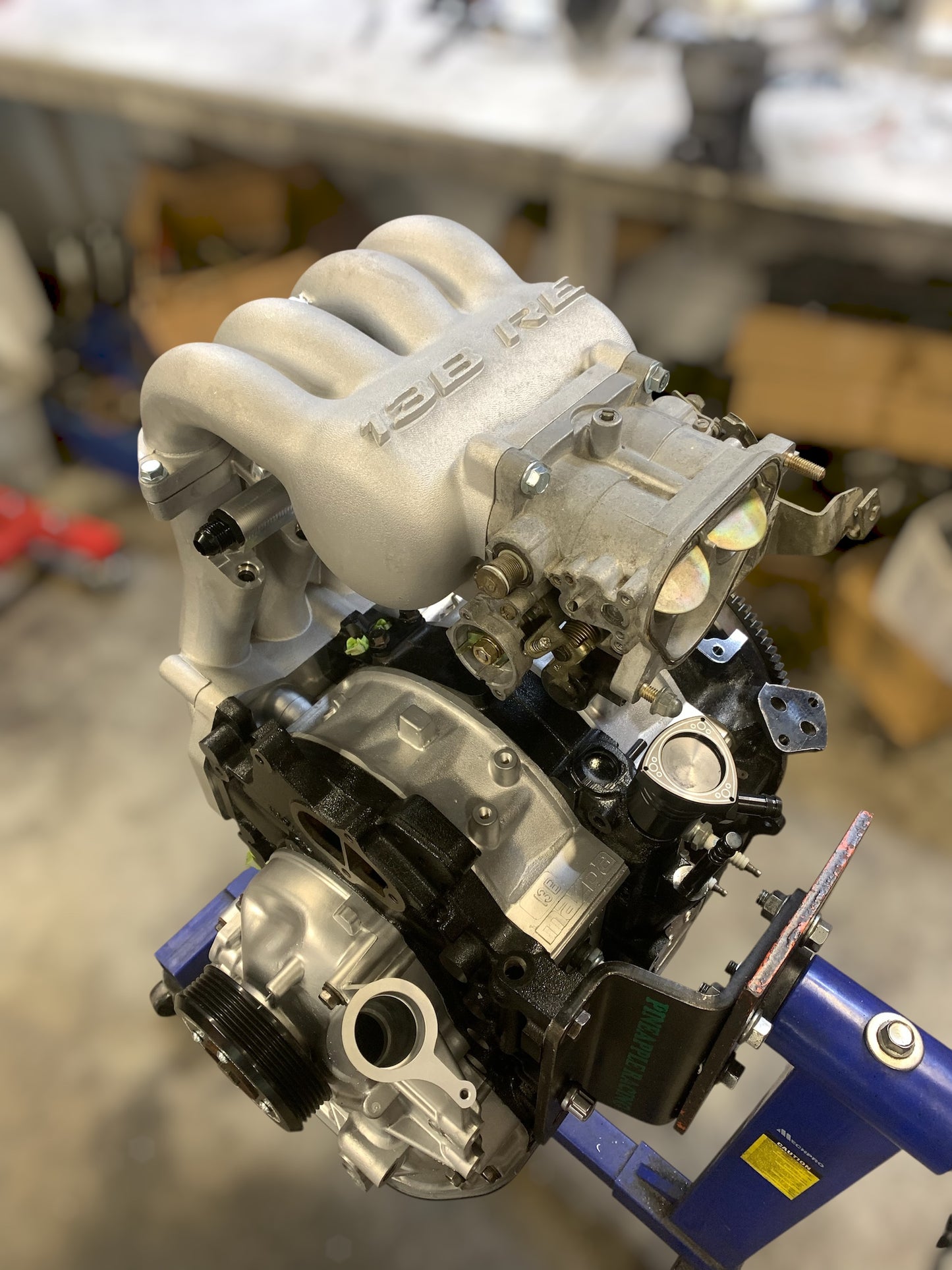 13B RE upper and lower aftermarket intake