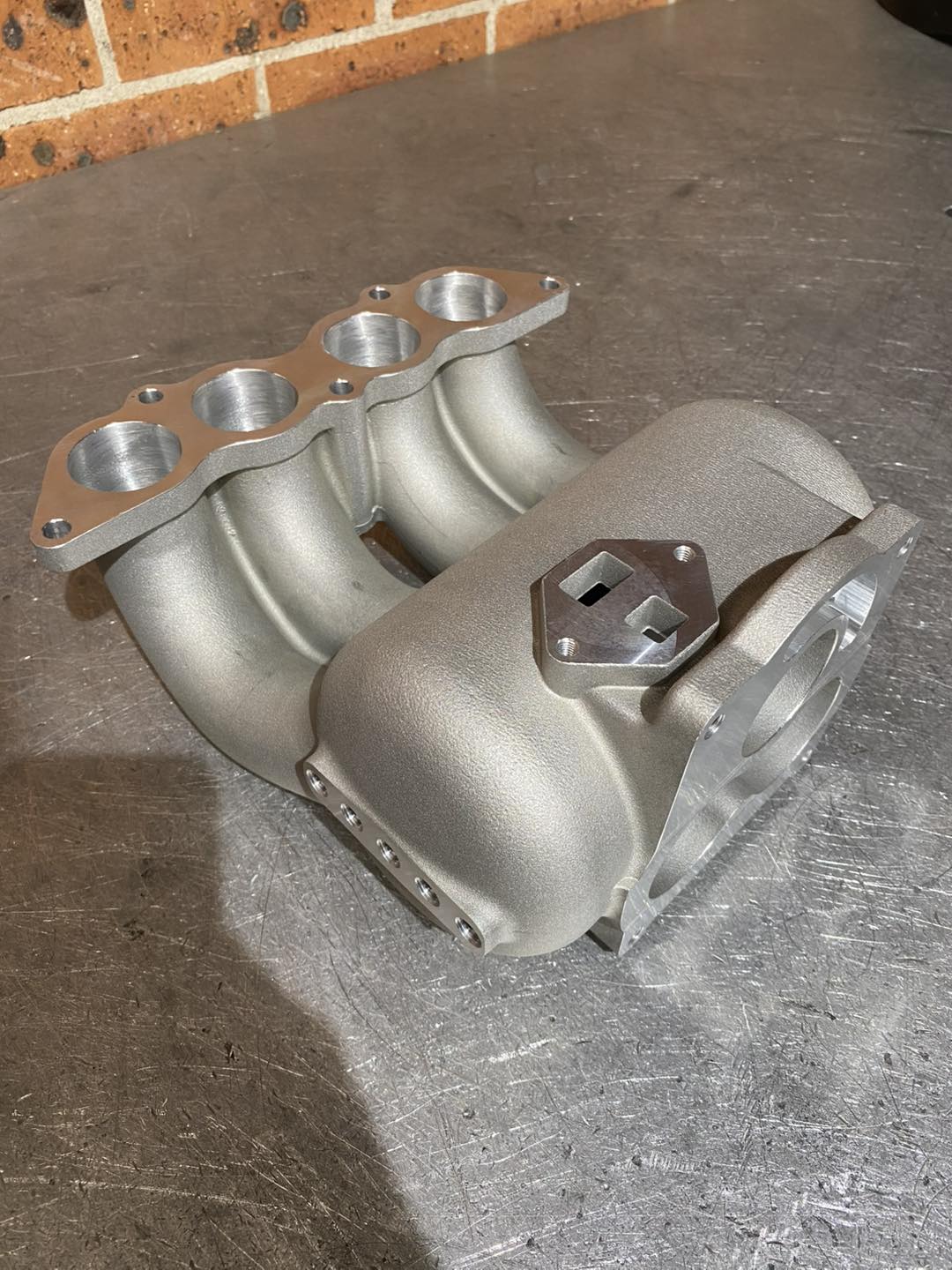 13B RE upper and lower aftermarket intake