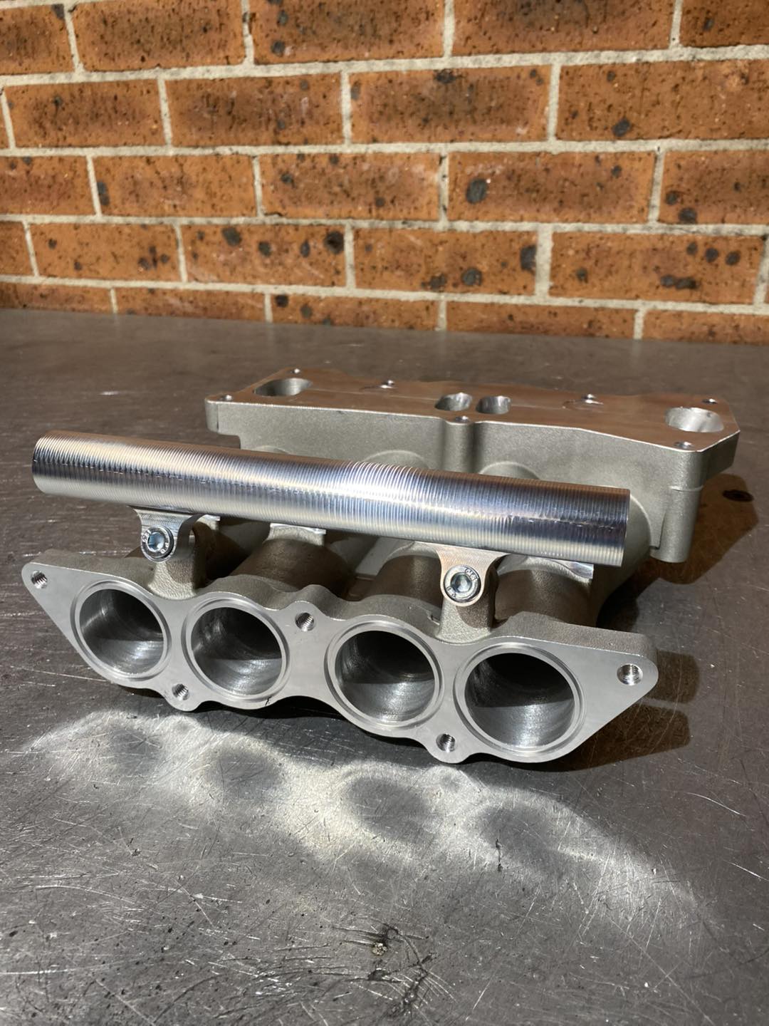 13B RE upper and lower aftermarket intake